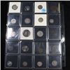 Image 2 : Page of 20 Mixed coins Barber 10c, Braided Hair 1c, Washington 25c, Roosevelt 10c, Indian 1c, Jeffer