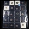 Image 2 : Page of 20 Mixed coins Mercury 10c, Braided Hair 1c, Washington 25c, Jefferson 5c, Indian 1c, Buffal