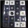 Image 1 : Page of 20 Mixed coins Barber 10c, Braided Hair 1c, Washington 25c, Barber 25c, Indian 1c, Jefferson