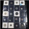 Image 2 : Page of 20 Mixed coins Barber 10c, Braided Hair 1c, Washington 25c, Barber 25c, Indian 1c, Jefferson