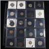 Image 1 : Page of 20 Mixed coins Roosevelt 10c, Braided Hair 1c, Washington 25c, Jefferson 5c, Indian 1c, Libe