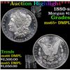 Image 1 : ***Auction Highlight*** 1880-s Morgan Dollar $1 Graded GEM+ DMPL By USCG (fc)
