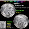 Image 1 : ***Auction Highlight*** 1880-o Morgan Dollar $1 Graded Choice+ Unc By USCG (fc)