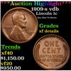 Image 1 : ***Auction Highlight*** 1909-s vdb Lincoln Cent 1c Graded xf details By USCG (fc)