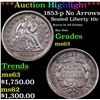 Image 1 : ***Auction Highlight*** 1853-p No Arrows Seated Liberty Dime 10c Graded Select Unc By USCG (fc)