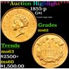 Image 1 : ***Auction Highlight*** 1855-p Gold Dollar $1 Grades Select Unc (fc)