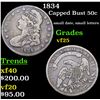 Image 1 : 1834 Capped Bust Half Dollar 50c Grades vf+