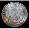 Image 3 : 1885-o Rainbow Toned Morgan Dollar $1 Grades Choice+ Unc