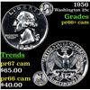 Image 1 : 1956 Washington Quarter 25c Grades GEM++ Proof Cameo