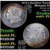 Image 1 : 1878-s Rainbow Toned Morgan Dollar $1 Grades Select Unc+ PL