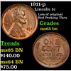 Image 1 : 1911-p Lincoln Cent 1c Grades GEM Unc BN