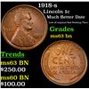 Image 1 : 1918-s Lincoln Cent 1c Grades Select Unc BN