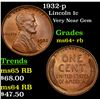 Image 1 : 1932-p Lincoln Cent 1c Grades Choice+ Unc RB
