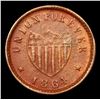 Image 3 : 1864 Union For Ever Fuld# 51/342 Civil War Token 1c Grades xf+