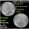 Image 1 : 1880-o Micro 'o' Morgan Dollar $1 Grades Select Unc