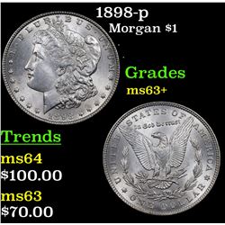 1898-p Morgan Dollar $1 Grades Select+ Unc