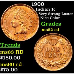 1900 Indian Cent 1c Grades Select Unc RD