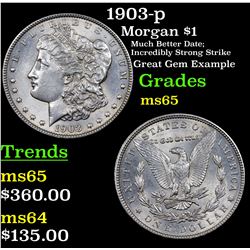 1903-p Morgan Dollar $1 Grades GEM Unc