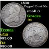 Image 1 : 1830 Capped Bust Half Dollar 50c Grades f+
