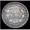 Image 3 : 1851-p V1 EDS Sl-8 Seated Liberty Half Dime 1/2 10c Grades Choice AU/BU Slider