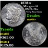 Image 1 : 1878-s Morgan Dollar $1 Grades Choice+ Unc
