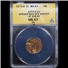 Image 2 : ANACS Mint Error 1970-d struck 60% off center Lincoln Cent 1c Graded ms63 rb By ANACS