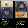 Image 1 : ANACS Mint Error 1971-d struck 95% off center Lincoln Cent 1c Graded ms62 pl By ANACS