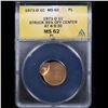 Image 2 : ANACS Mint Error 1971-d struck 95% off center Lincoln Cent 1c Graded ms62 pl By ANACS