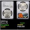 Image 1 : NGC 1923-p Peace Dollar $1 Graded ms63 By NGC