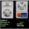 Image 1 : NGC 1880-s Morgan Dollar $1 Graded ms64 By NGC