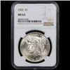 Image 2 : NGC 1925-p Peace Dollar $1 Graded ms63 By NGC