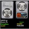 Image 1 : NGC 1922-p Peace Dollar $1 Graded ms63 By NGC
