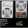 Image 1 : NGC 1924-p Peace Dollar $1 Graded ms64 By NGC
