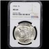 Image 2 : NGC 1924-p Peace Dollar $1 Graded ms64 By NGC