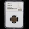 Image 2 : NGC 1902 Indian Cent 1c Graded au58 By NGC