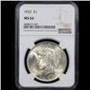 Image 2 : NGC 1922-p Peace Dollar $1 Graded ms64 By NGC