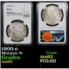 Image 1 : NGC 1900-o Morgan Dollar $1 Graded ms63 By NGC