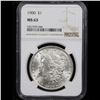Image 2 : NGC 1900-p Morgan Dollar $1 Graded ms63 By NGC