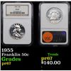 Image 1 : Proof NGC 1955 Franklin Half Dollar 50c Graded pr67 By NGC