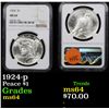 Image 1 : NGC 1924-p Peace Dollar $1 Graded ms64 By NGC