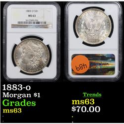 NGC 1883-o Morgan Dollar $1 Graded ms63 By NGC