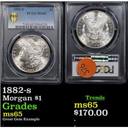 PCGS 1882-s Morgan Dollar $1 Graded ms65 By PCGS