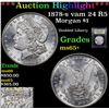 Image 1 : ***Auction Highlight*** 1878-s vam 24 R5 Morgan Dollar $1 Graded GEM+ Unc By USCG (fc)