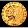 Image 2 : ***Auction Highlight*** 1928-p Gold Indian Quarter Eagle $2 1/2 Graded Select+ Unc By USCG (fc)
