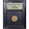 Image 4 : ***Auction Highlight*** 1911-p Gold Indian Quarter Eagle $2 1/2 Graded Choice Unc By USCG (fc)