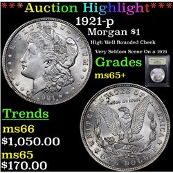 ***Auction Highlight*** 1921-p Morgan Dollar $1 Graded GEM+ Unc By USCG (fc)