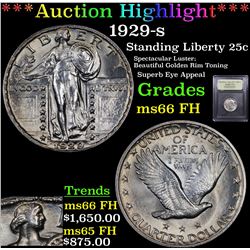 ***Auction Highlight*** 1929-s Standing Liberty Quarter 25c Graded GEM+ FH By USCG (fc)