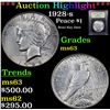 Image 1 : ***Auction Highlight*** 1928-s Peace Dollar $1 Graded Select Unc By USCG (fc)