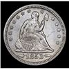 Image 2 : ***Auction Highlight*** 1853-p Arrows & Rays Seated Liberty Quarter 25c Graded Select Unc By USCG (f