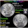 Image 1 : ***Auction Highlight*** 1880-o Morgan Dollar $1 Graded Choice Unc By USCG (fc)